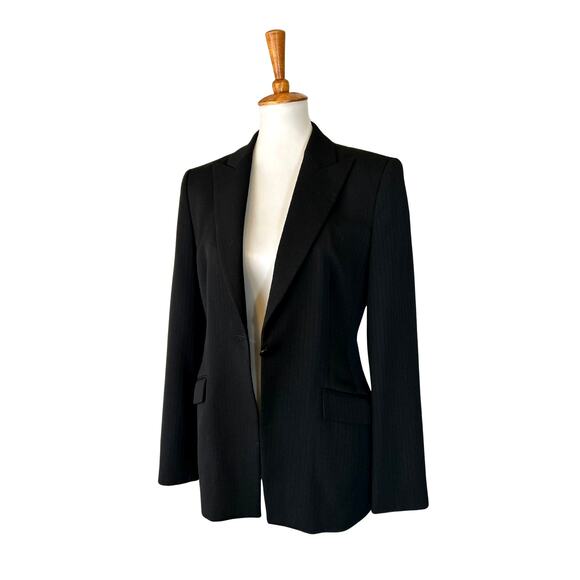 Vintage Louis Féraud Wool Blazer – Late 80s/90s Parisian Structured, Size 6 - Picture 7 of 8